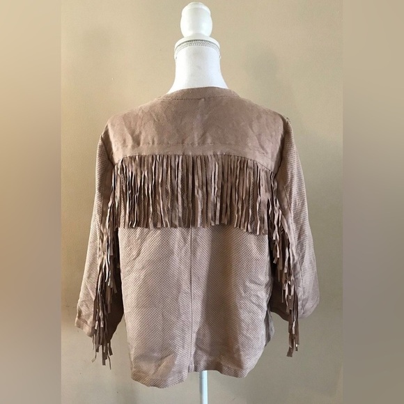 Chicos Beige western Jacket Size 2 (12 or L) - Picture 6 of 13
